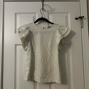 A New Day Cream Ruffle Sleeve Blouse